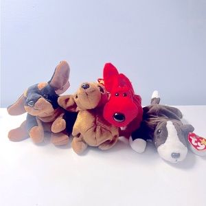 NWT, Dog Beanie Bundle (4pups)